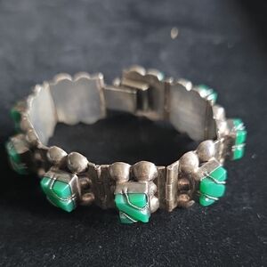 Green and Silver Women's Bracelet